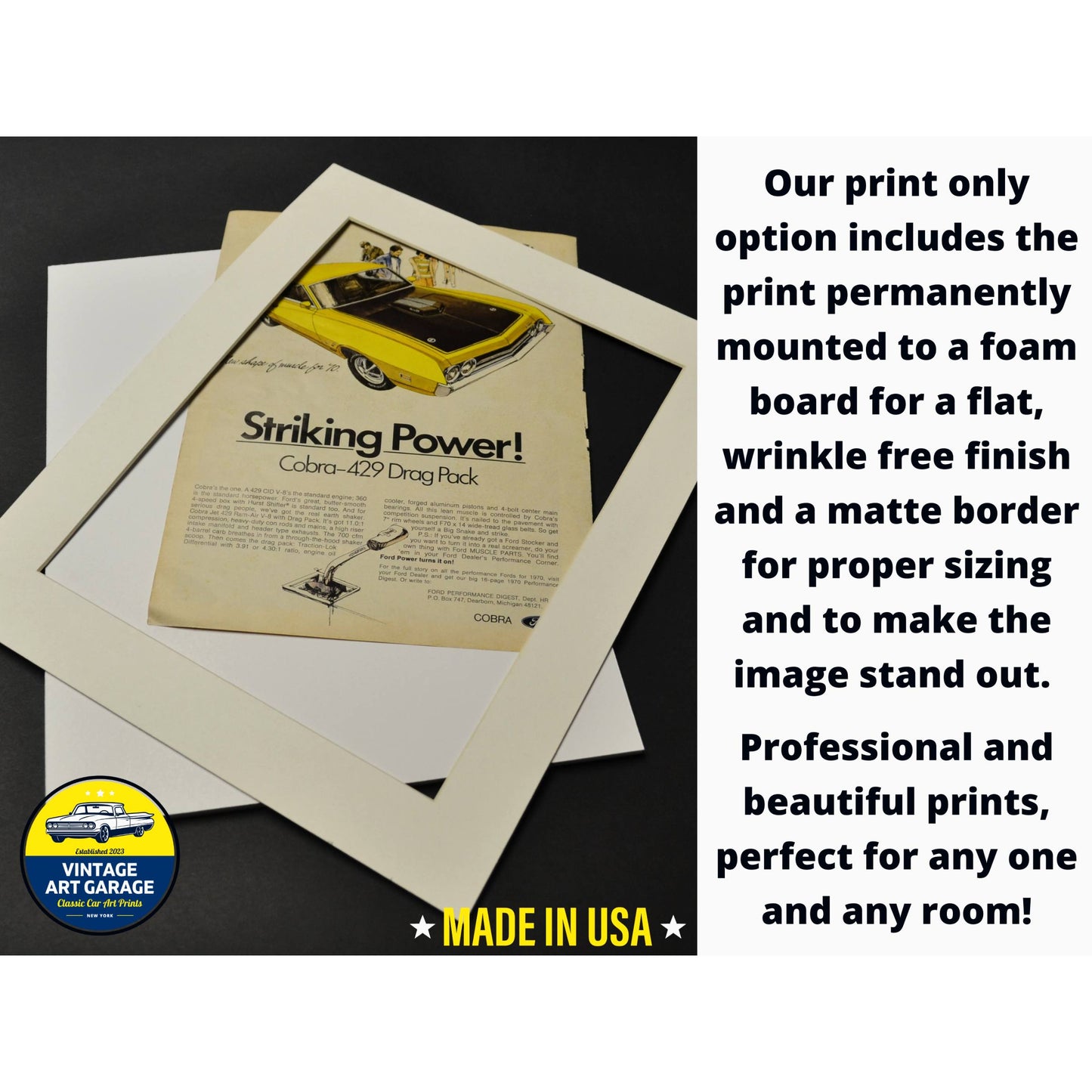 vintage art garage print only description