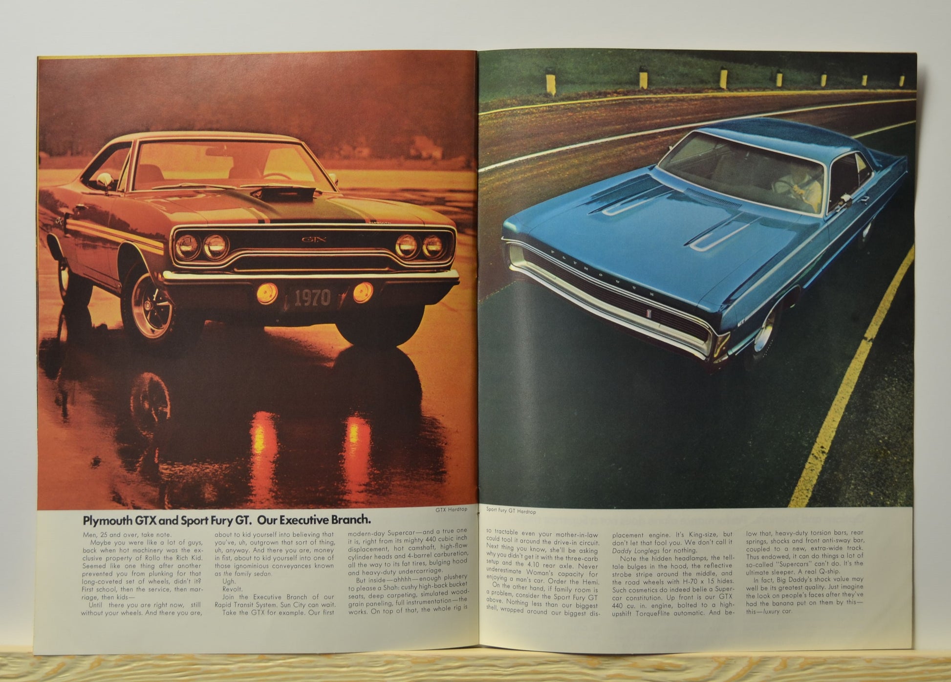 GTX and Sport Fury GT featured in wet-road performance setting