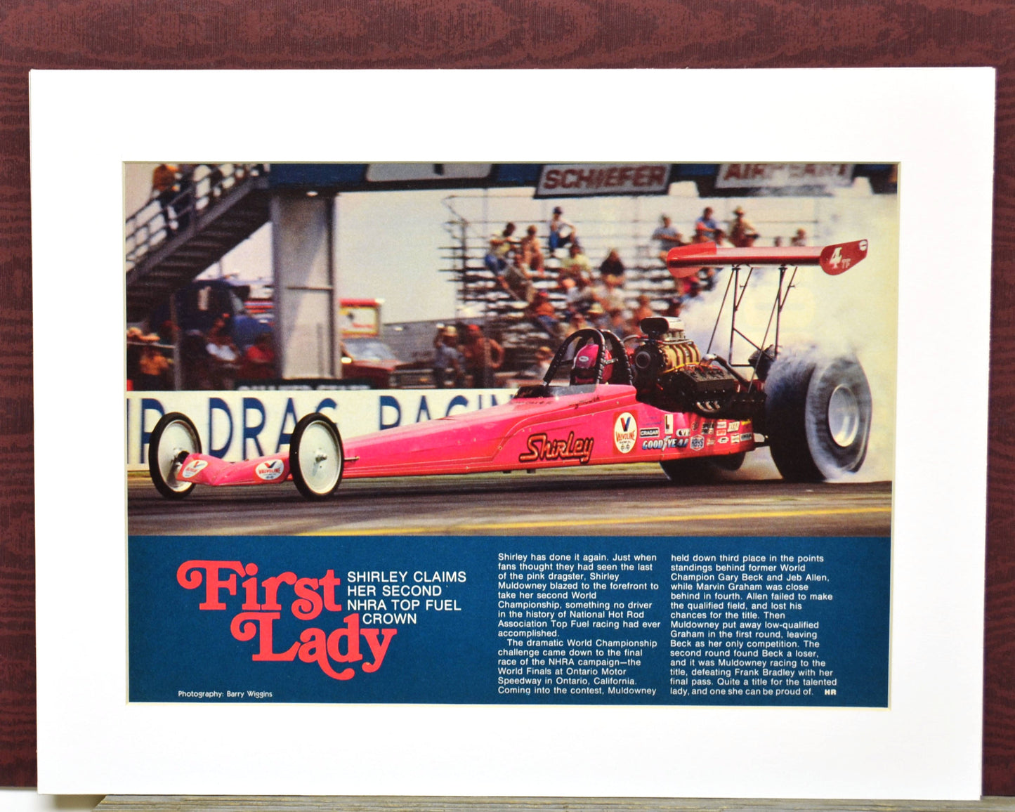 Shirley Muldowney nhra dragster print 2