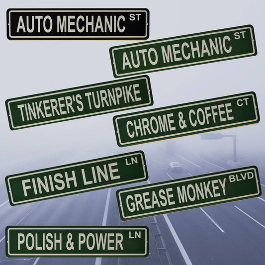 street signs vintage art garage