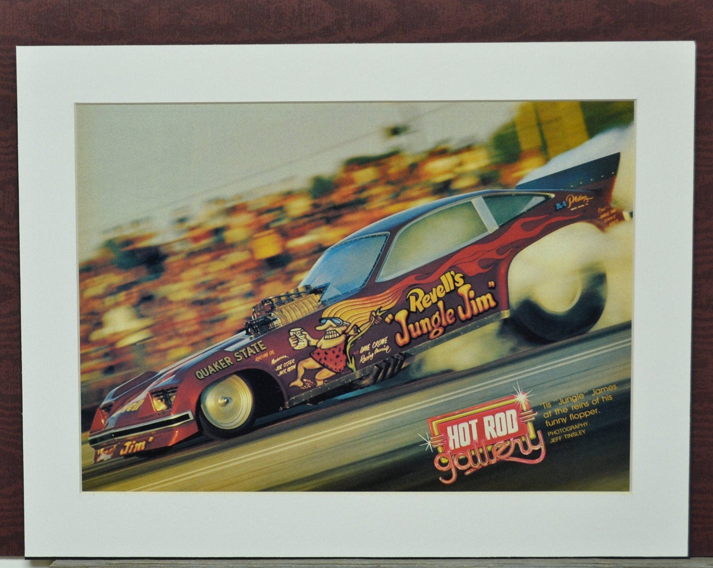 NHRA drag racing print, Jungle Jim Monza wall art