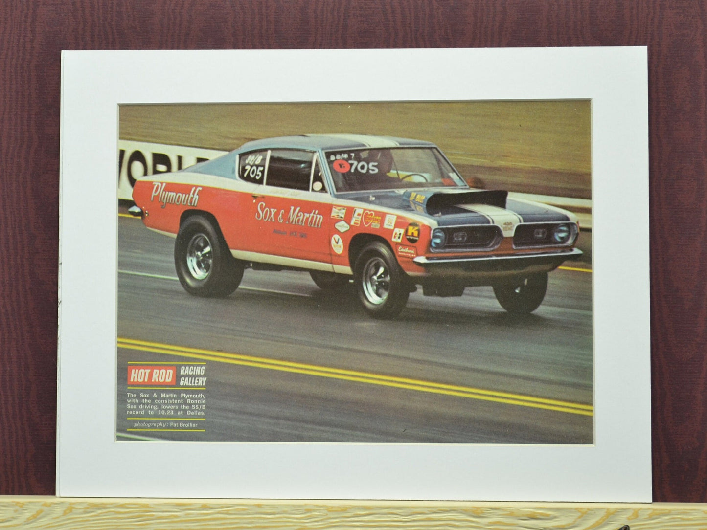 Own a Piece of Mopar Magic: NHRA Sox & Martin Barracuda Art