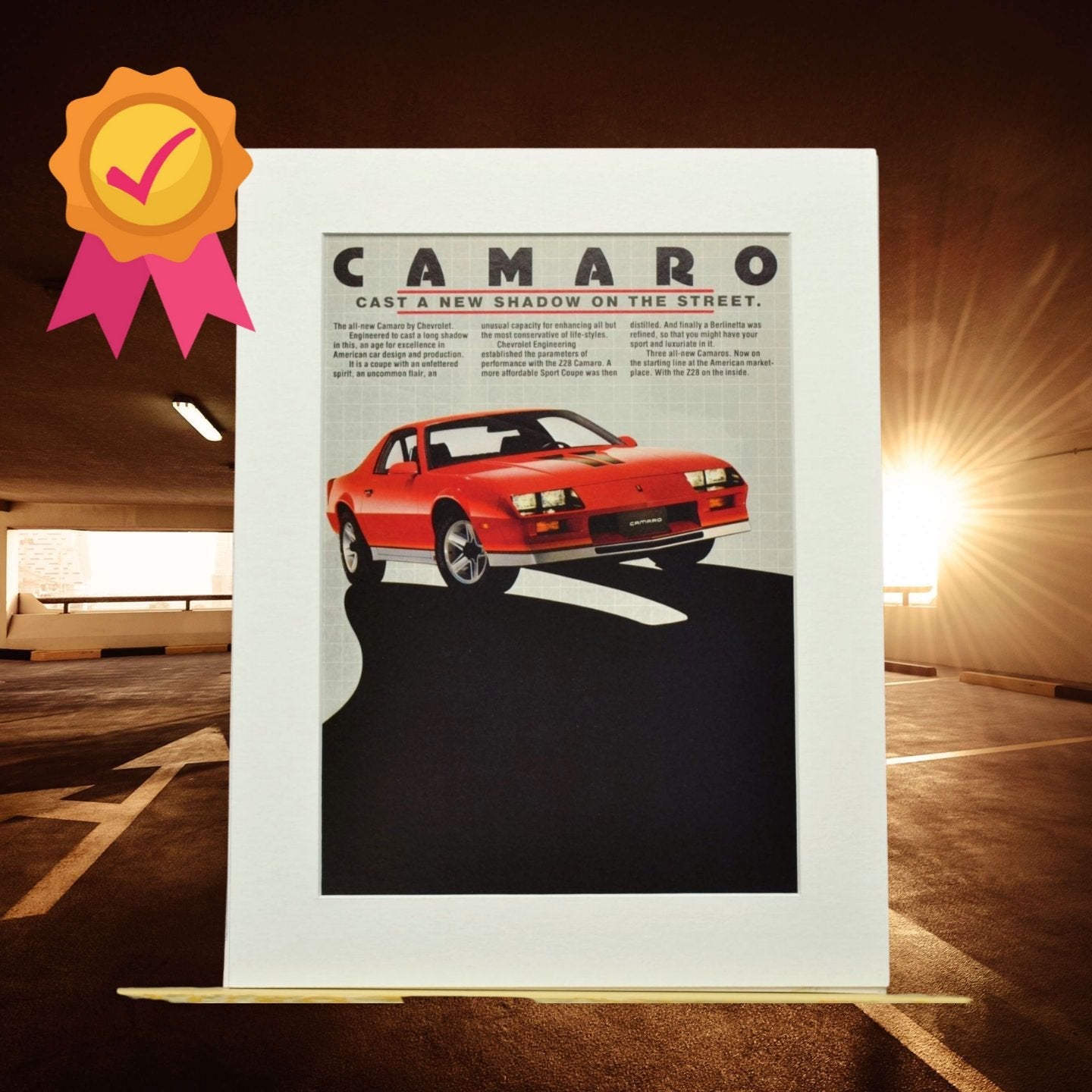 Camaro vintage car print