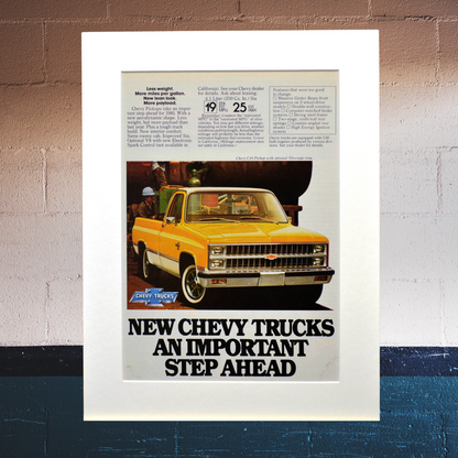 1981 Chevrolet Silverado Square Body Print Ad - Perfect Truck Art for Enthusiasts