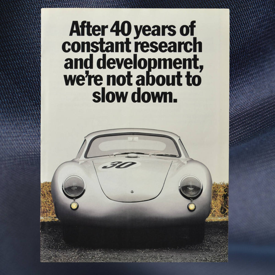 Porsche 40-Year Anniversary Sales Brochure – 1988 Collector Insert with Fold-Out Poster