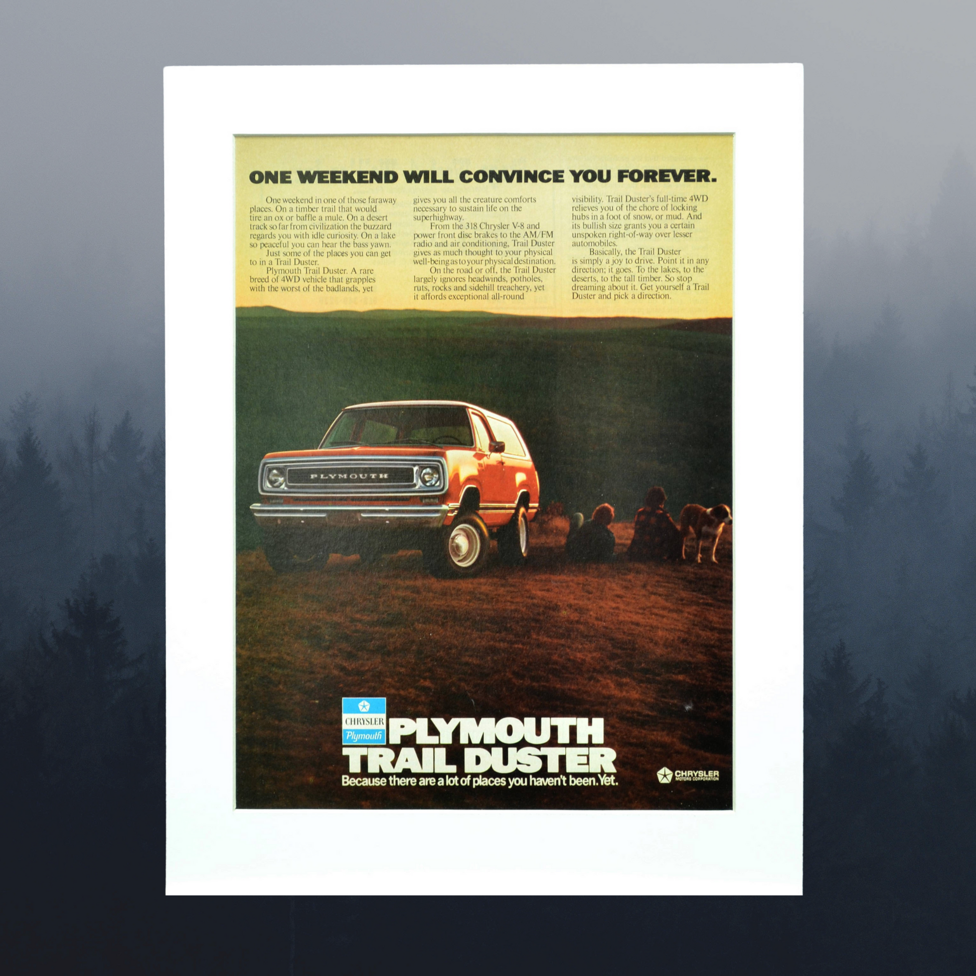 Vintage 1976 Plymouth Trail Duster Truck Ad - Retro Dodge Wall Art