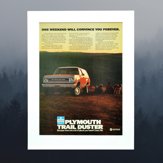 Vintage 1976 Plymouth Trail Duster Truck Ad - Retro Dodge Wall Art