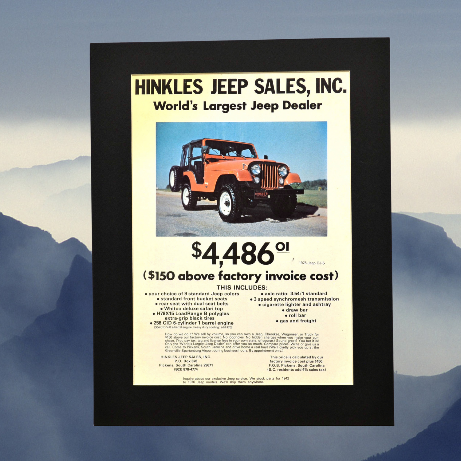 1976 Jeep CJ5 Ad - Affordable Adventure Awaits print ad