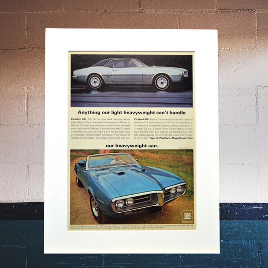 1967 Pontiac Firebird H.O. Print Ad 