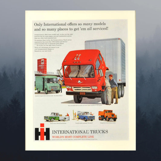 International Trucks Vintage  print Ad