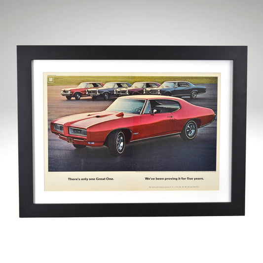 Pontiac GTO 1964-1968 Lineup Ad | Framed Muscle Car Wall Art