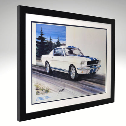 Shelby Mustang 25th Anniversary Magazine Poster – Framed 26 x 20½