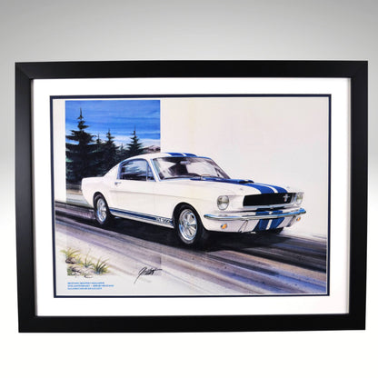 Shelby Mustang 25th Anniversary Magazine Poster – Framed 26 x 20½