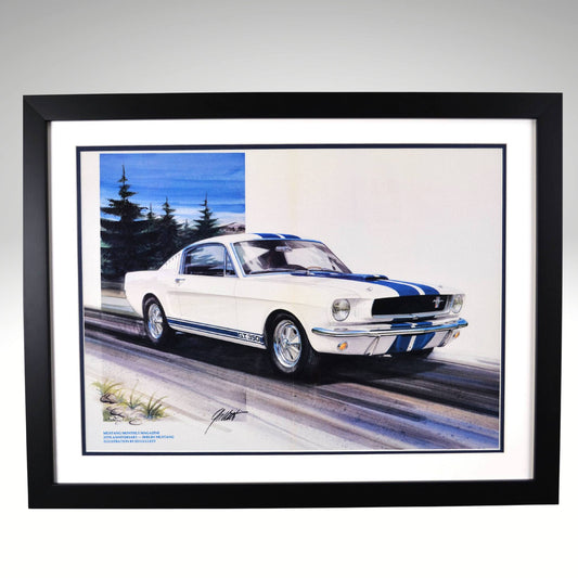 Shelby Mustang 25th Anniversary Magazine Poster – Framed 26 x 20½