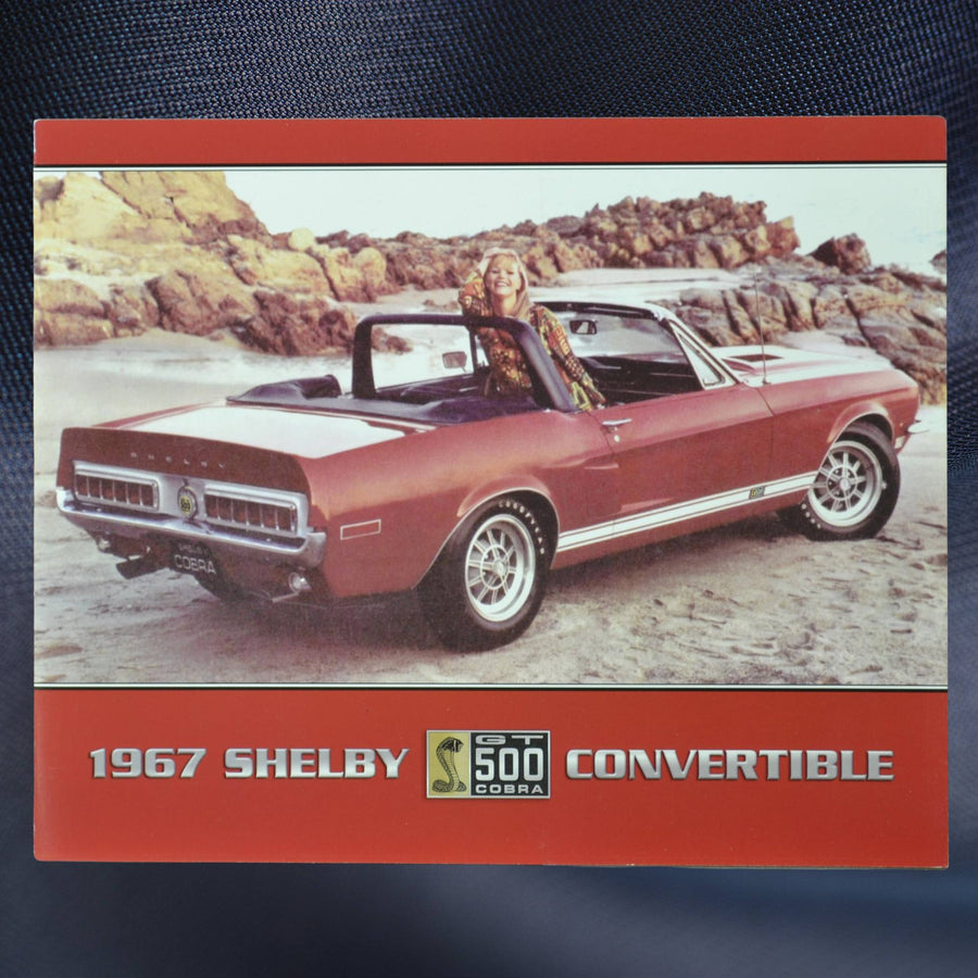 Cover of 1967 Shelby GT500 Convertible brochure with Candyapple Red Mustang