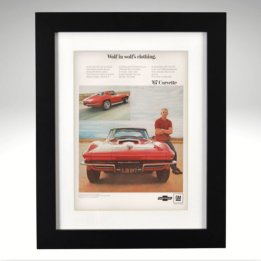 1967 Chevrolet Corvette Sting Ray 427 red coupe framed print
