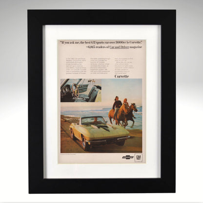 1967 Chevrolet Corvette Sting Ray Convertible original ad framed print