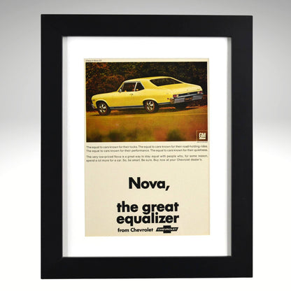 1968 Chevrolet Nova SS framed vintage ad classic Chevy wall art