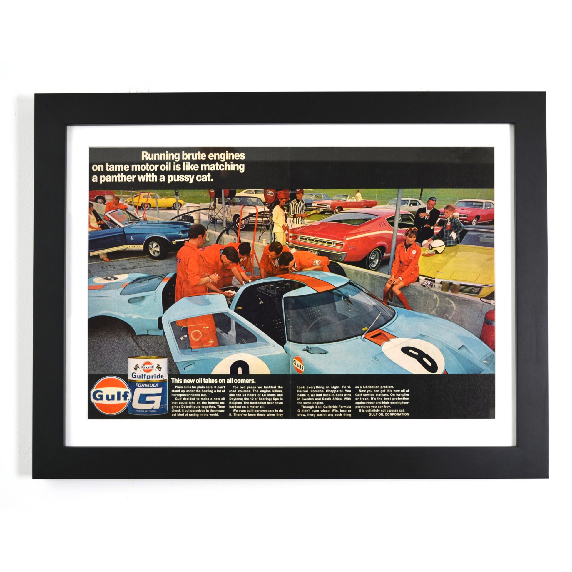 1968 ford GT-40, gulf oil framed print