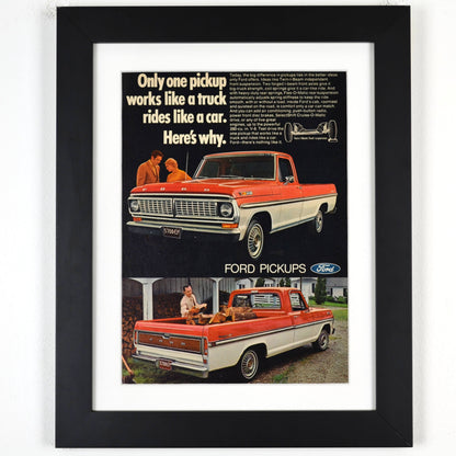 1968 Ford Ranger Pickup Ad - Vintage Truck Art for Mancave or Garage Decor - Vintage Art Garage