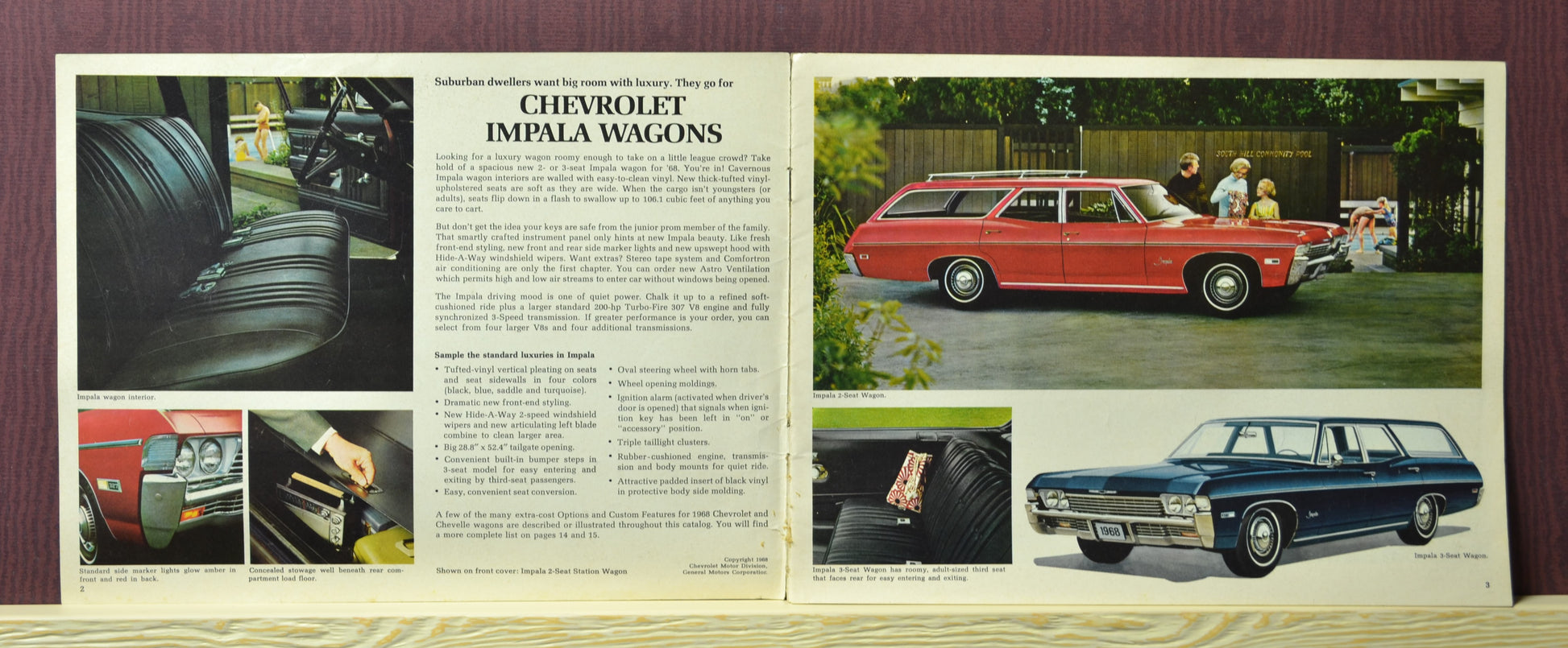 1968 Chevrolet impala Wagons Dealer Sales Brochure - Impala, Caprice, Chevelle, vintage ad