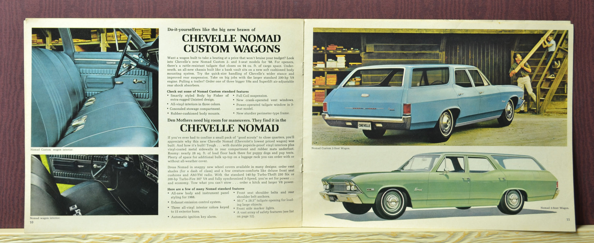 1968 Chevrolet Chevelle Nomad Wagons Dealer Sales Brochure - Impala, Caprice, Chevelle, vintage ad