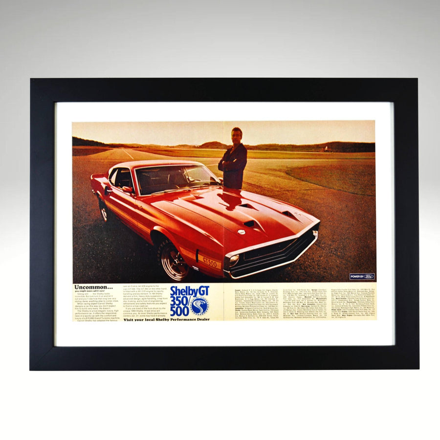 1969 Ford Mustang Shelby GT-350 & GT-500 Ad | Framed Wall Art