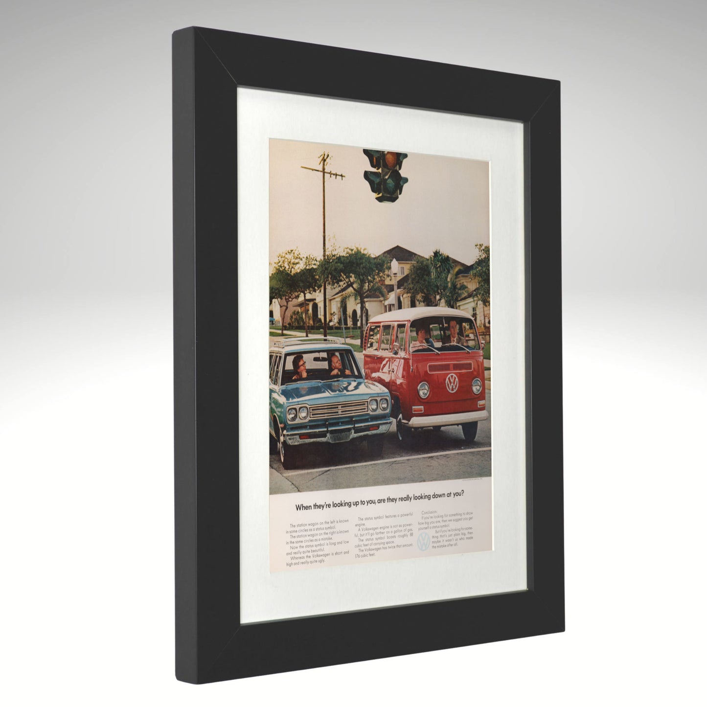 1969 VW Bus framed print vintage Volkswagen bus wall art 