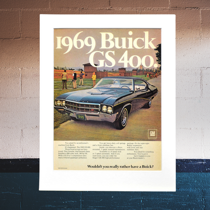 1969 Buick GS 400 Vintage Print Ad 