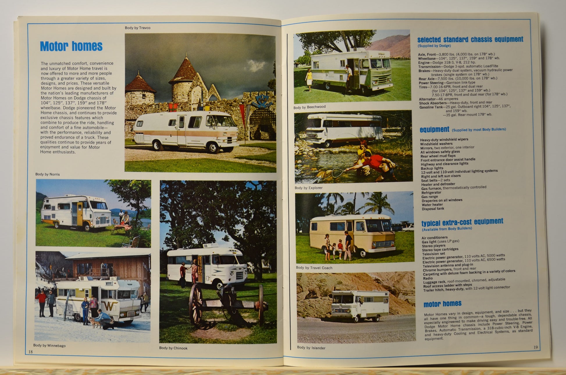 dodge motorhome options and equipment