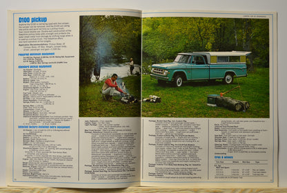 Family camping with 1969 Dodge D100 camper truck