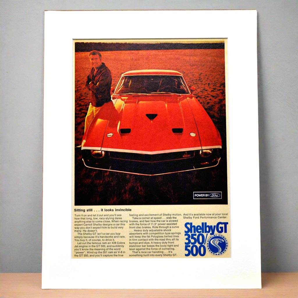 1969 ford shelby gt 350-500 print ad