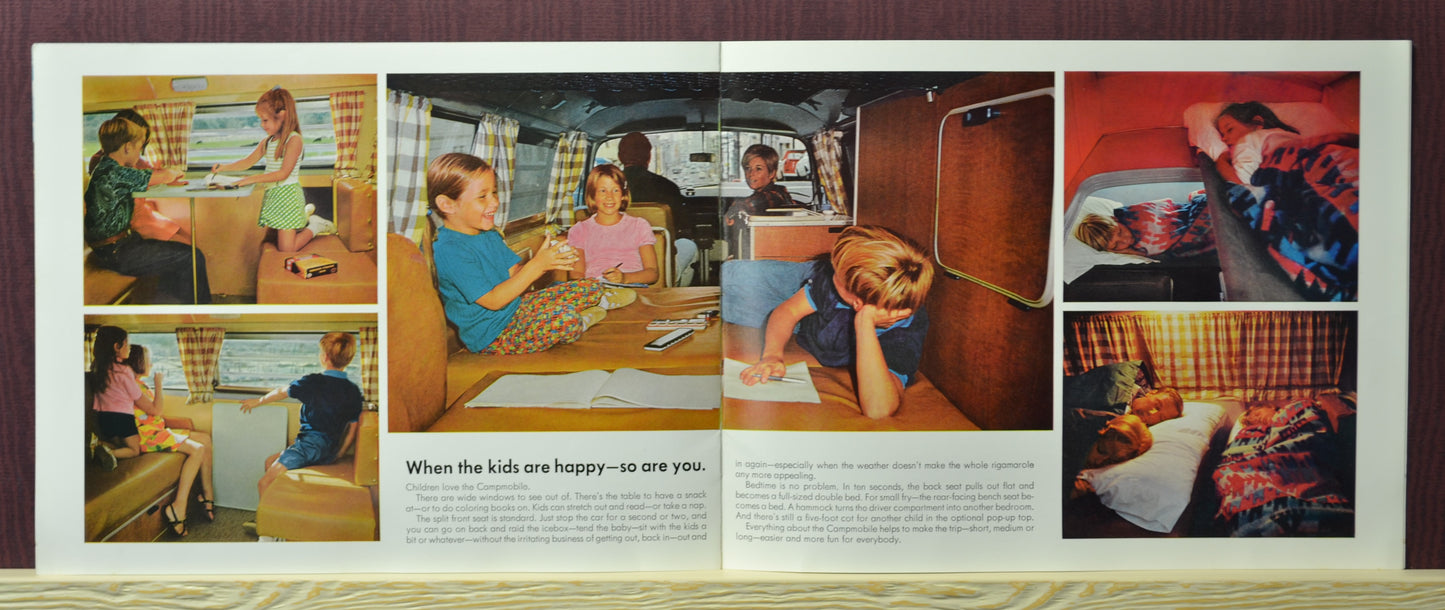 1969 Volkswagen camper van ad, inside