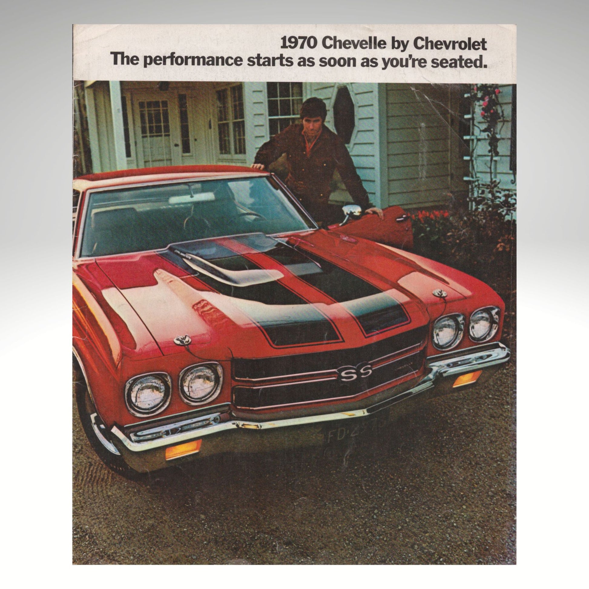 1970 Chevelle by Chevrolet advertisement with a man opening the car door.