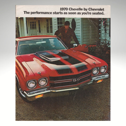 1970 Chevelle by Chevrolet advertisement with a man opening the car door.