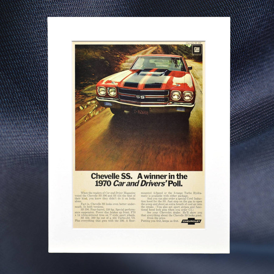 Red 1970 Chevelle SS 454 print ad 