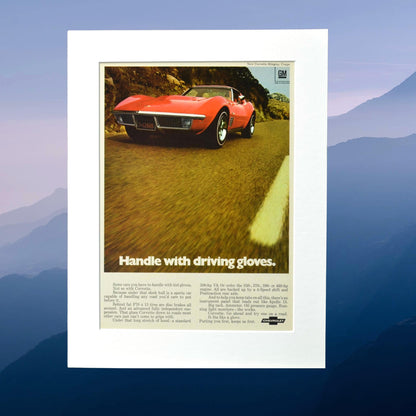 1970 Chevrolet Corvette Stingray Vintage Print Ad – Classic Sports Car  wall art 