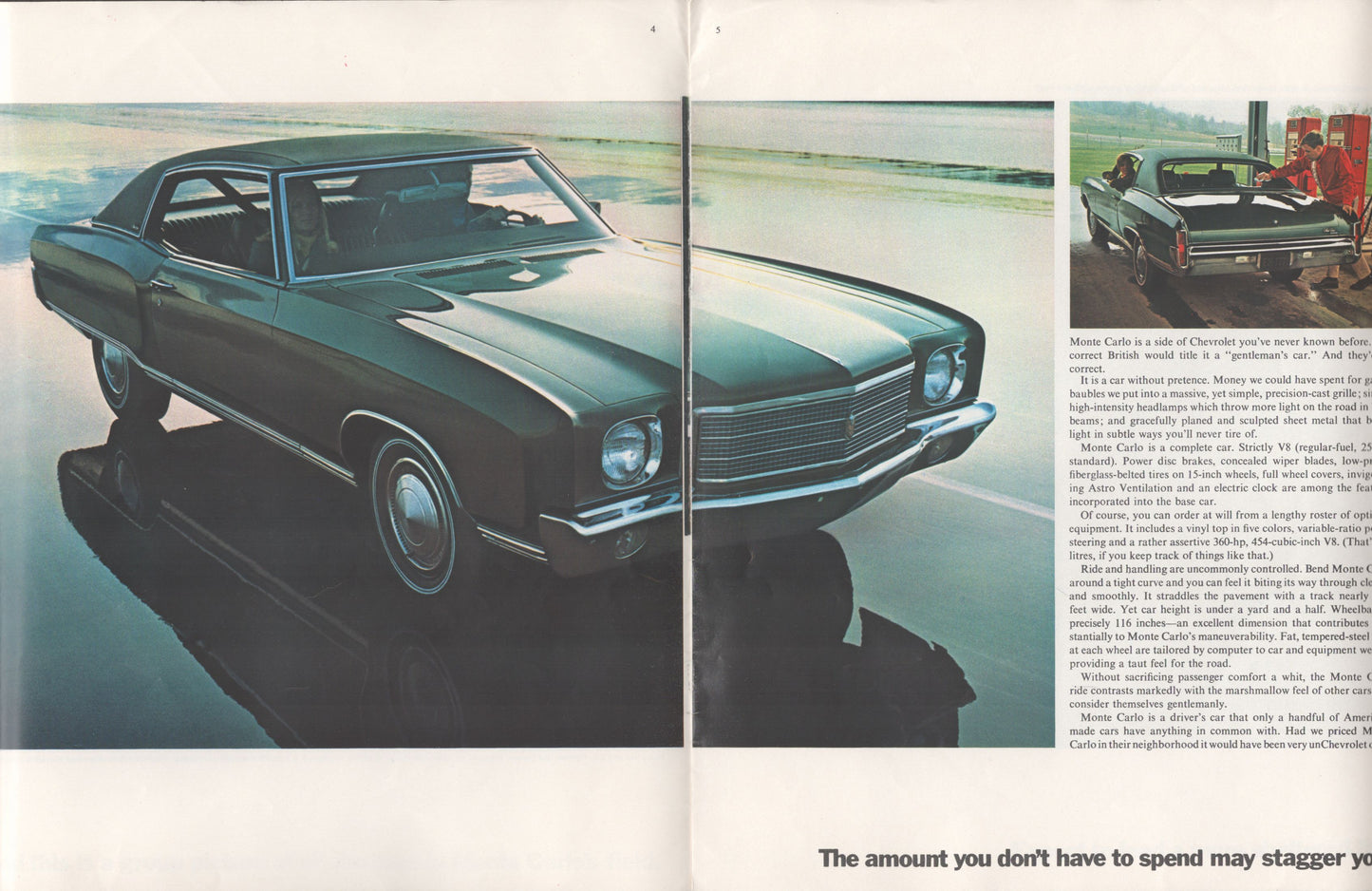 1970 Chevrolet Monte Carlo original dealer sales brochure cover GM literature inside pages 