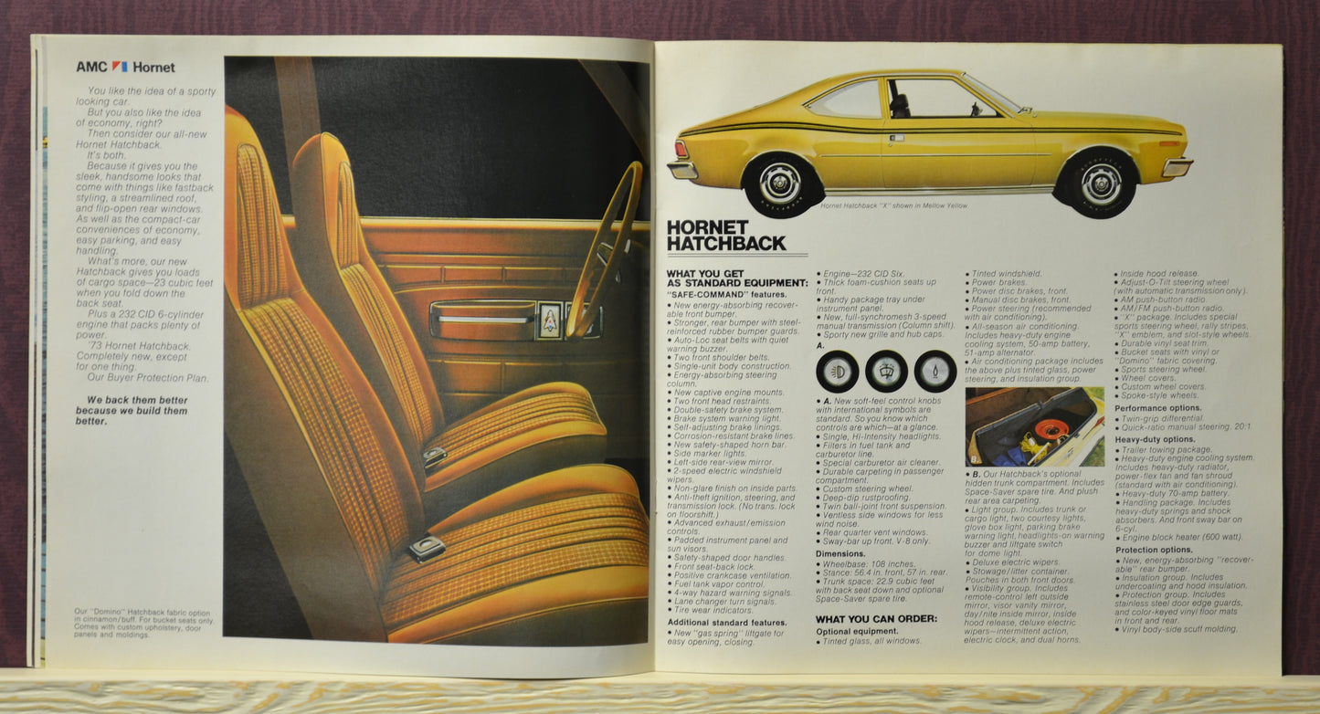 1973 AMC Dealer Brochure, hornet hatchback