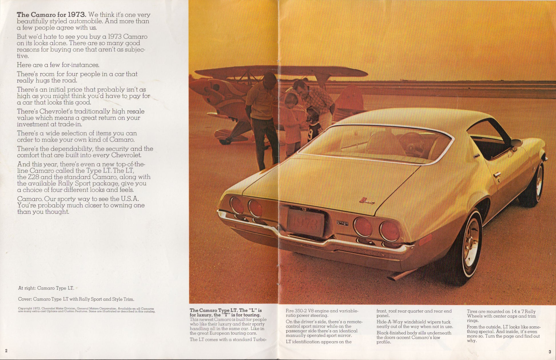 Vintage advertisement for a 1973-chevy-camaro-brochure-