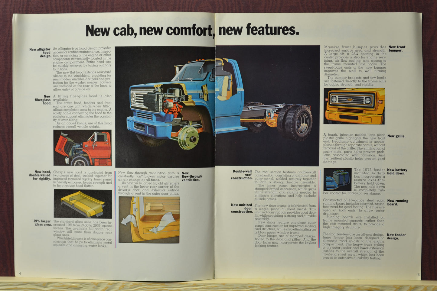 1973 Chevrolet Heavy-Duty Trucks Brochure - Conventional and Tilt Series features