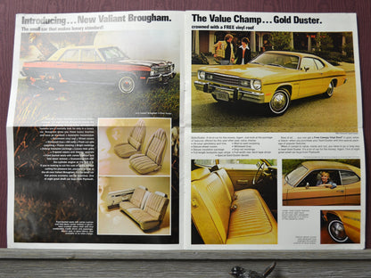 1974 plymouth duster valiant scamp brochure pages