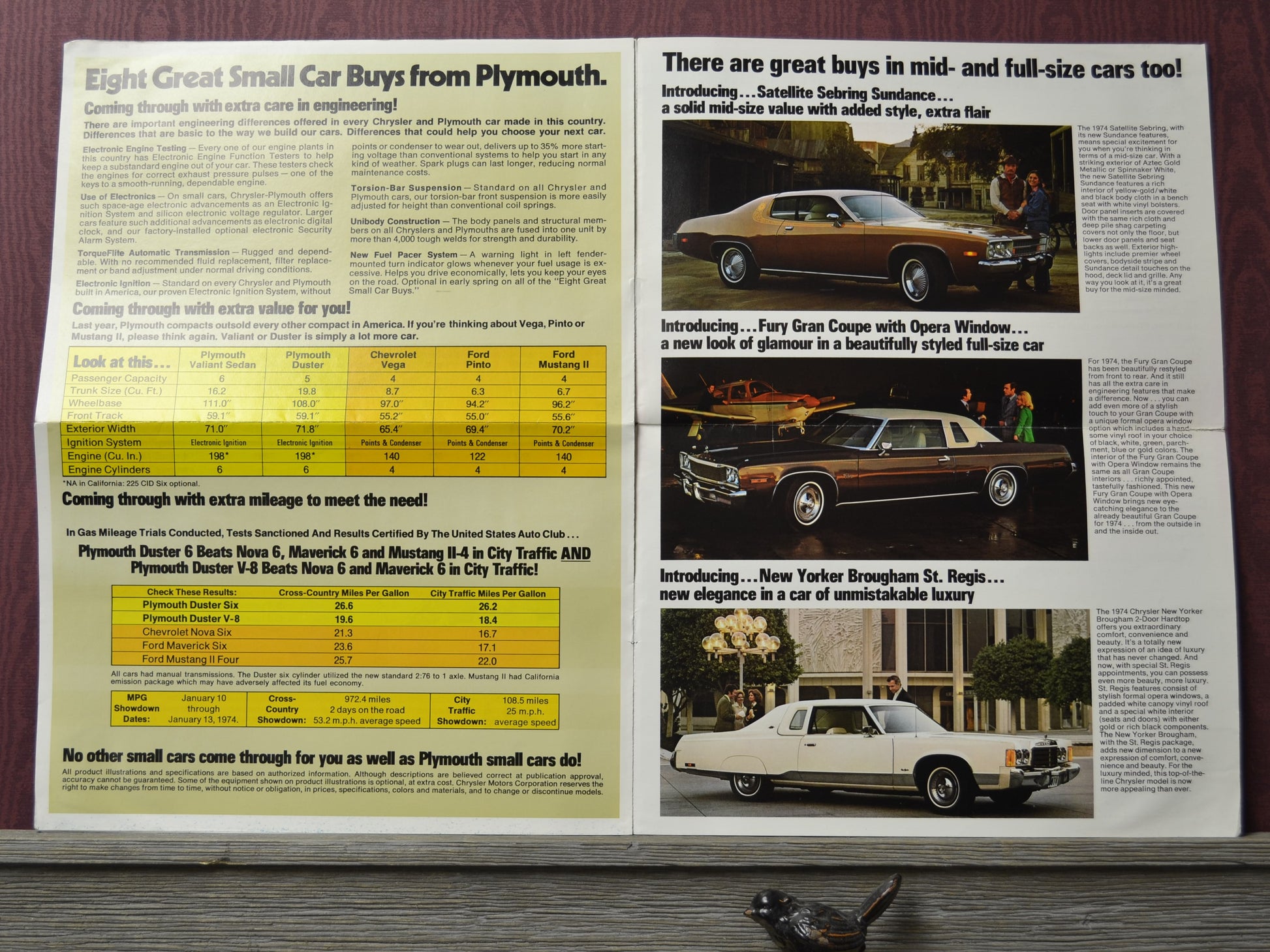 1974 plymouth eight great small car buys mailer