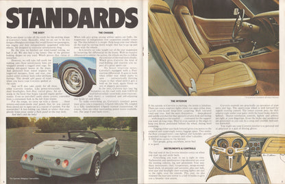1974 Chevrolet Corvette dealer sales brochure original 8-page catalog cover with standard features
