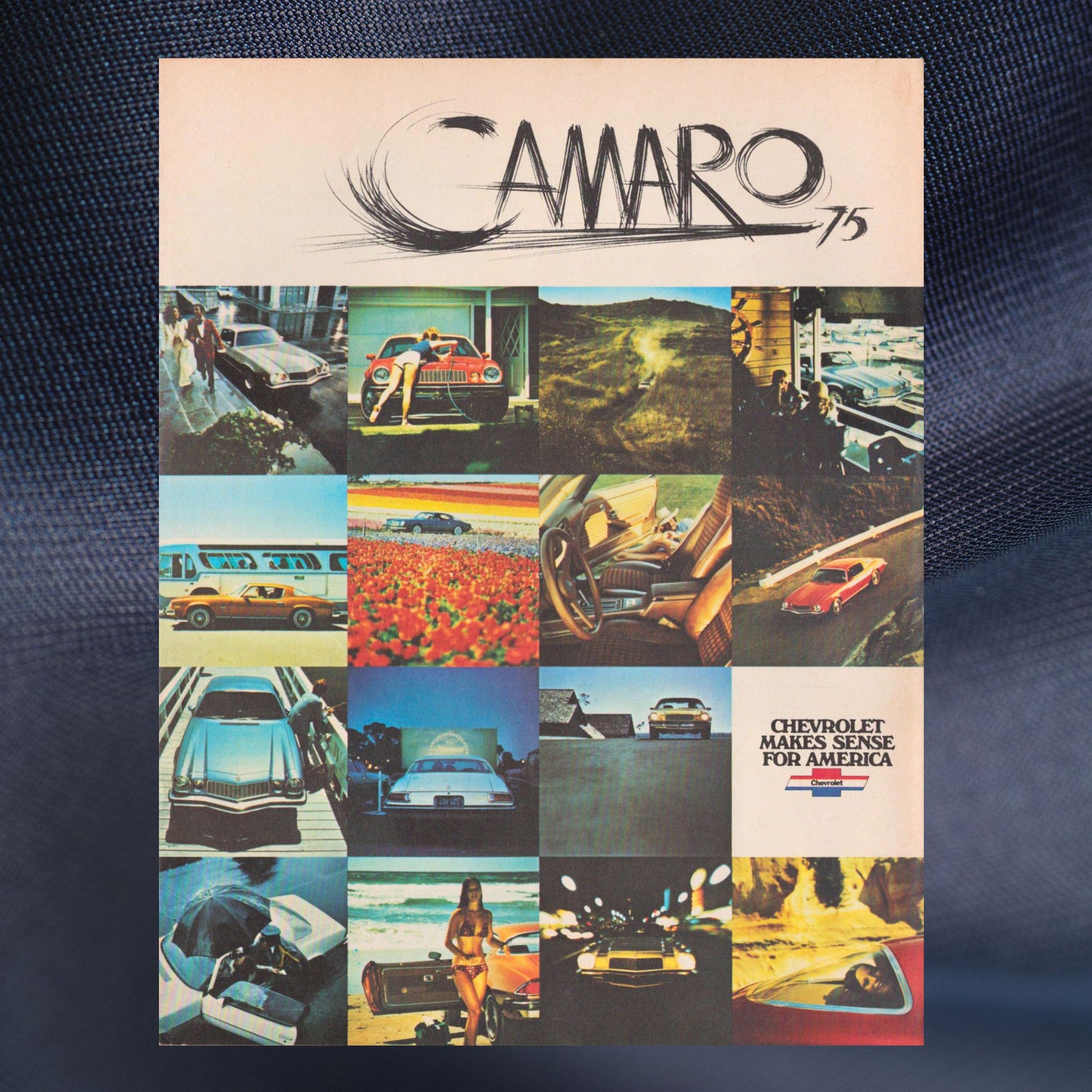 1975 Chevrolet Camaro original dealer sales brochure featuring Sport Coupe and Type LT