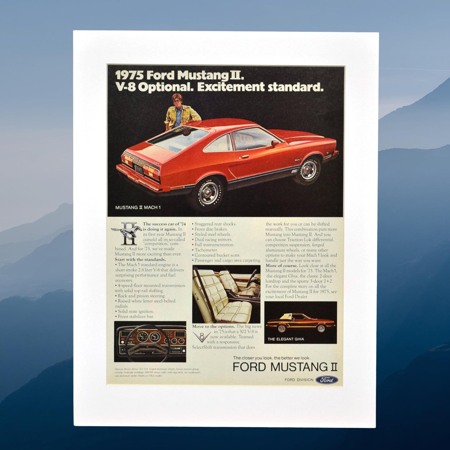 1975 Ford Mustang II Vintage Ad 