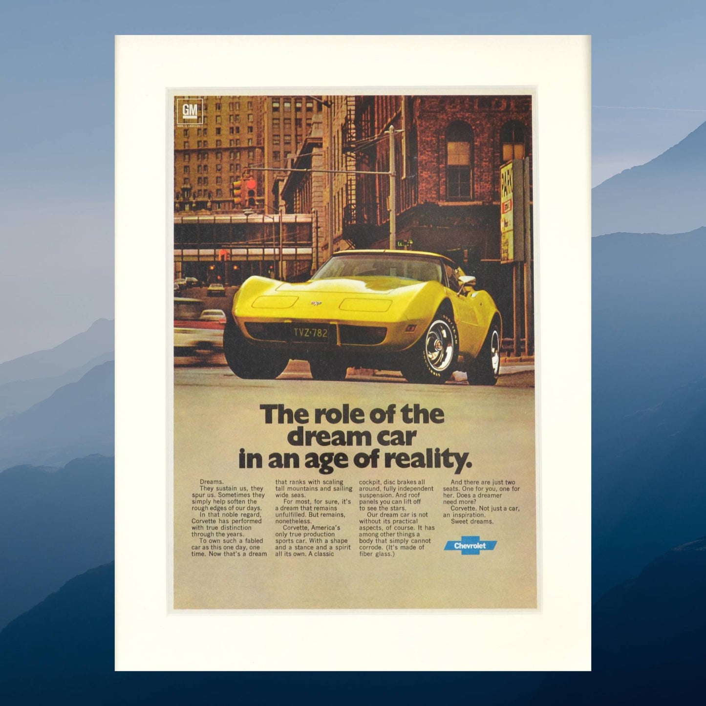 1976 Corvette Ad | Vintage Chevy Wall Art print