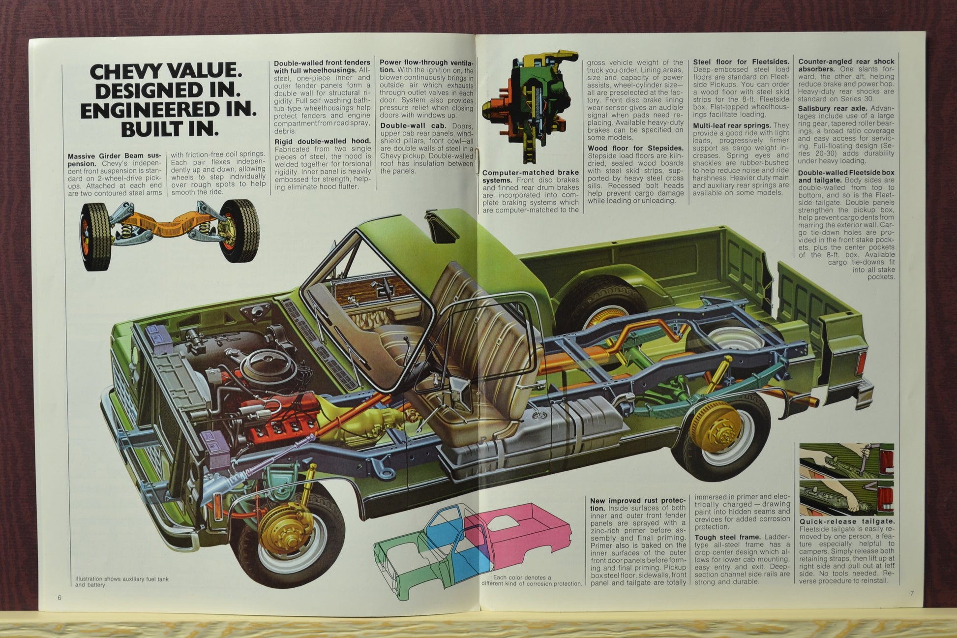 1976 Chevrolet Pickups Dealer Brochure - Fleetside, Stepside, & engineering