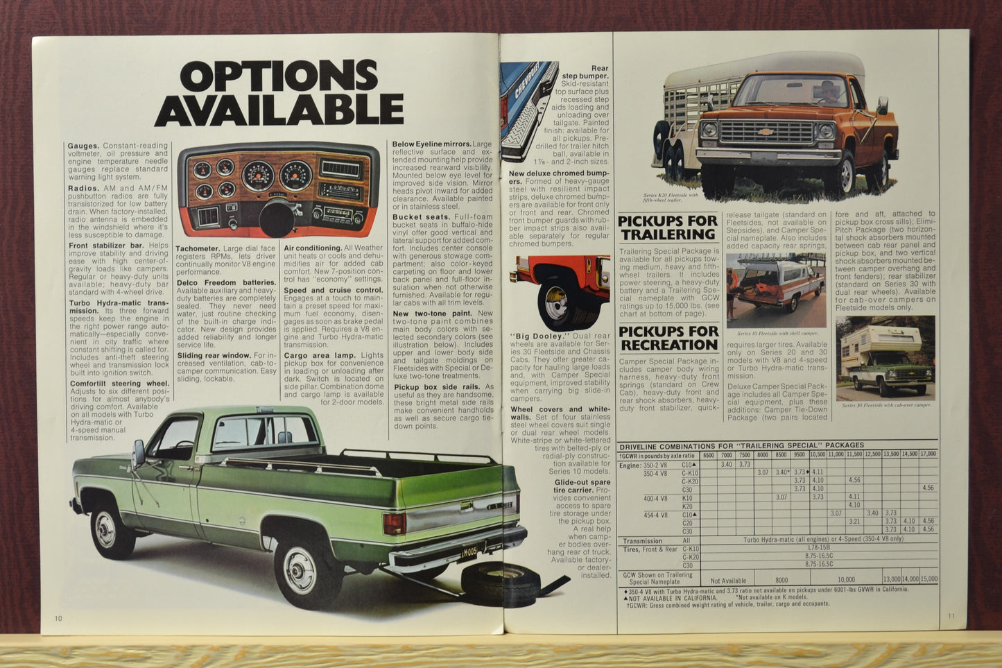1976 Chevrolet Pickups Dealer Brochure - Fleetside, Stepside, & More options