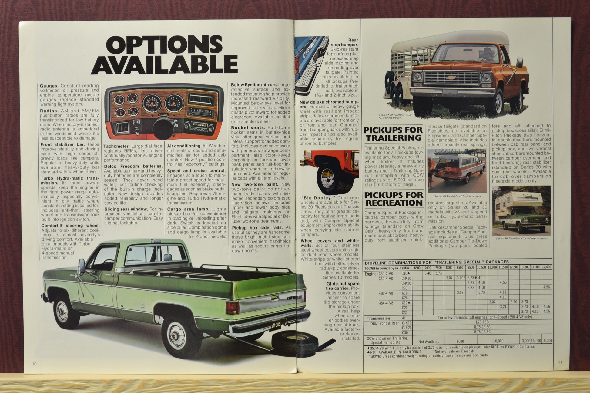 1976 Chevrolet Pickups Dealer Brochure - Fleetside, Stepside, & More options